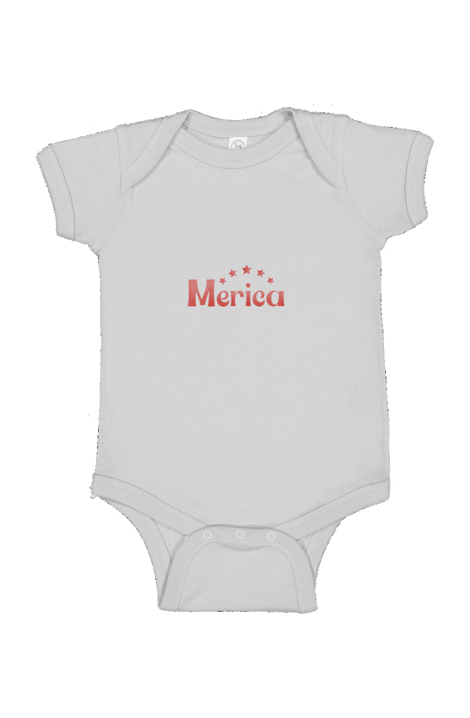 Red, White, And Blue - 4th of July - Flag Map - Infant Fine Jersey Bodysuit