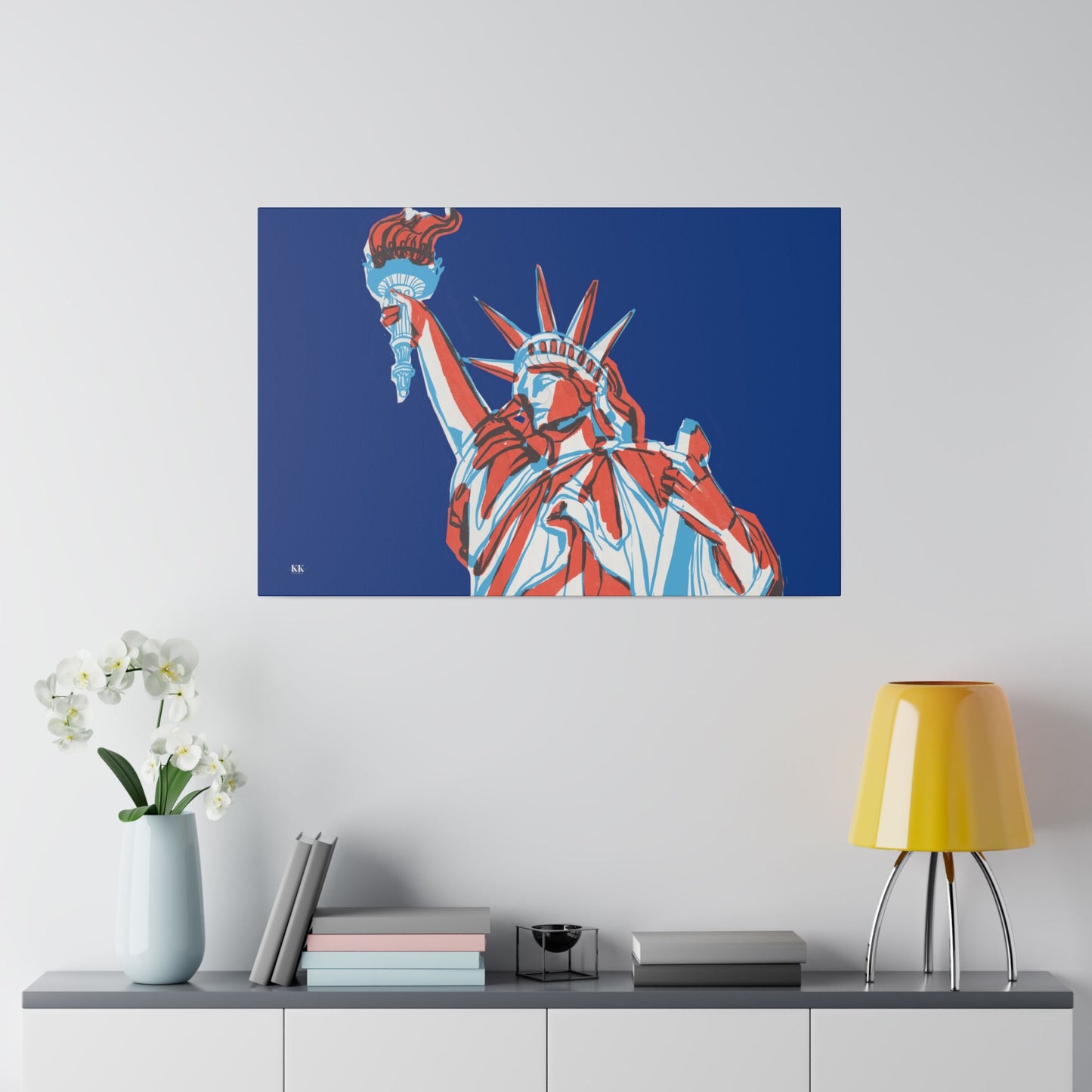 Red, White, And Blue - 4th of July - Lady Liberty - Matte Canvas, Stretched, 0.75"