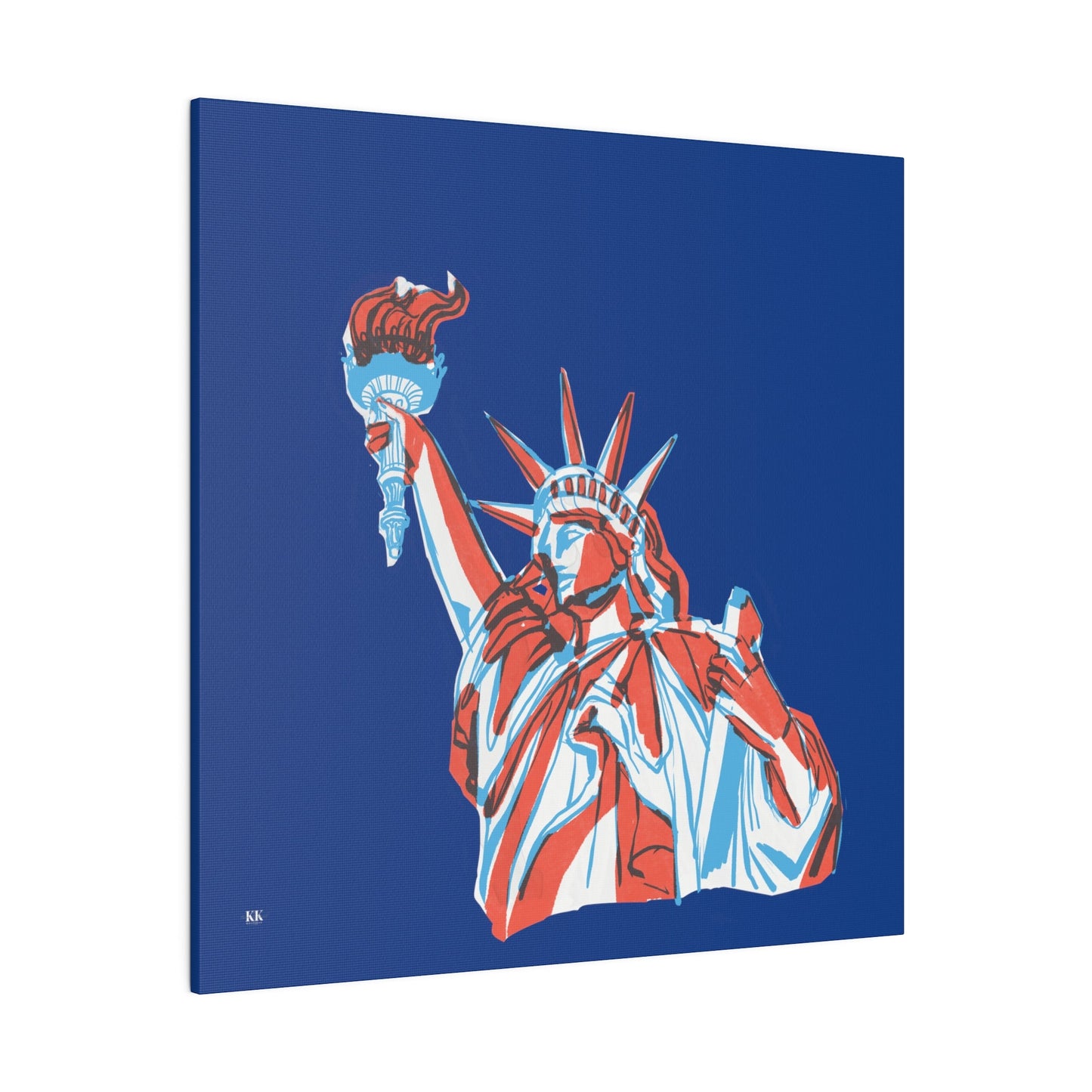 Red, White, And Blue - 4th of July - Lady Liberty - Matte Canvas, Stretched, 0.75"