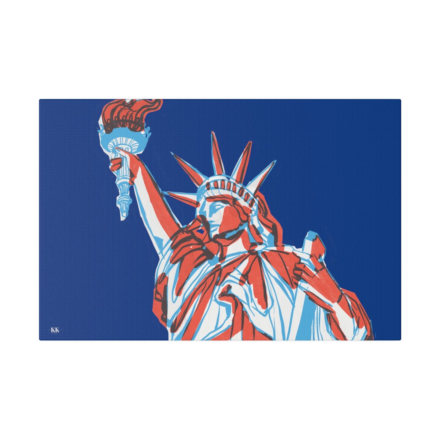 Red, White, And Blue - 4th of July - Lady Liberty - Matte Canvas, Stretched, 0.75"