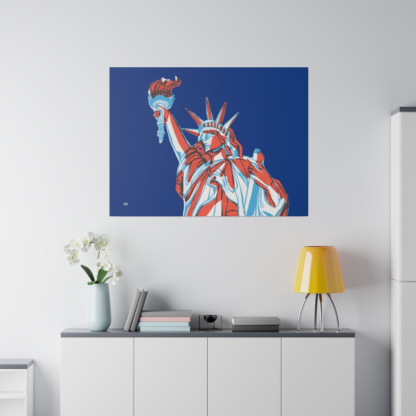 Red, White, And Blue - 4th of July - Lady Liberty - Matte Canvas, Stretched, 0.75"