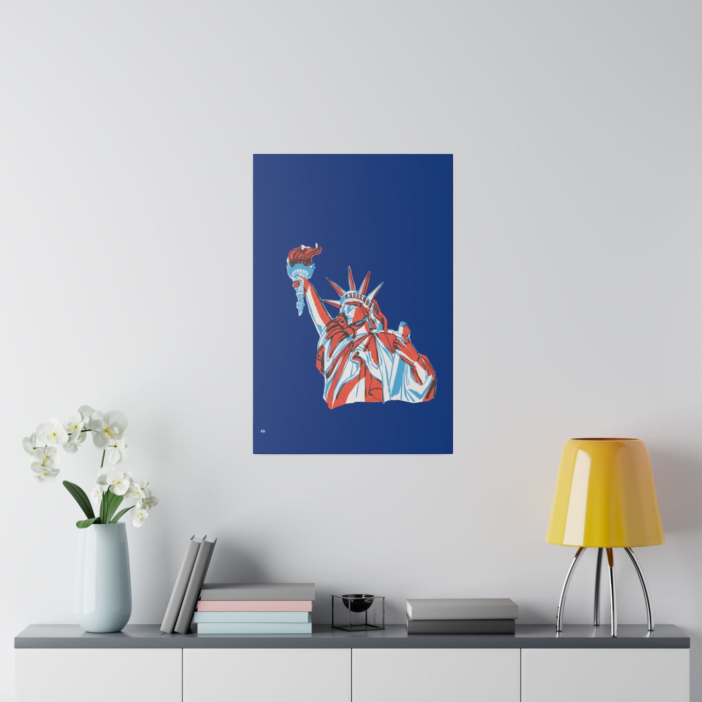 Red, White, And Blue - 4th of July - Lady Liberty - Matte Canvas, Stretched, 0.75"