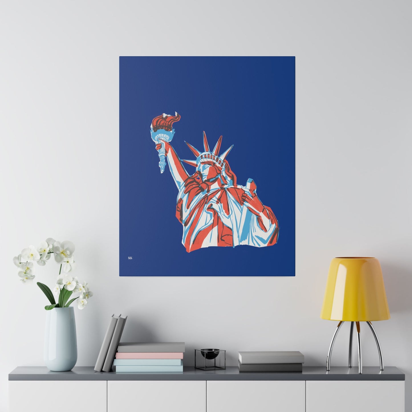 Red, White, And Blue - 4th of July - Lady Liberty - Matte Canvas, Stretched, 0.75"