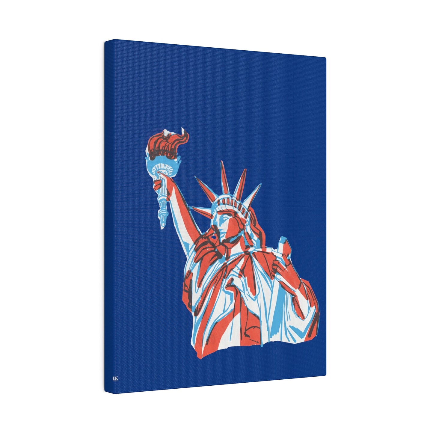 Red, White, And Blue - 4th of July - Lady Liberty - Matte Canvas, Stretched, 0.75"