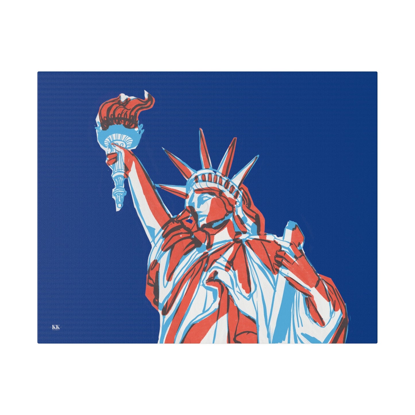 Red, White, And Blue - 4th of July - Lady Liberty - Matte Canvas, Stretched, 0.75"