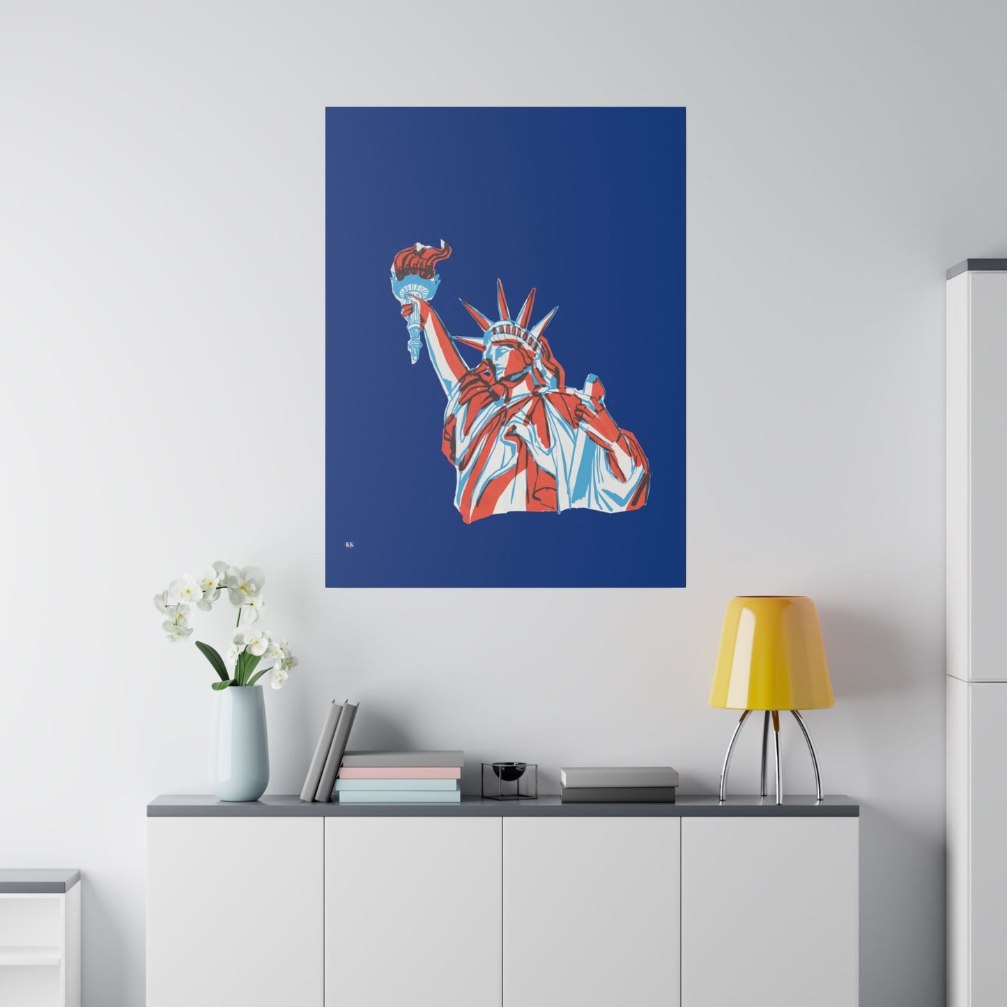 Red, White, And Blue - 4th of July - Lady Liberty - Matte Canvas, Stretched, 0.75"