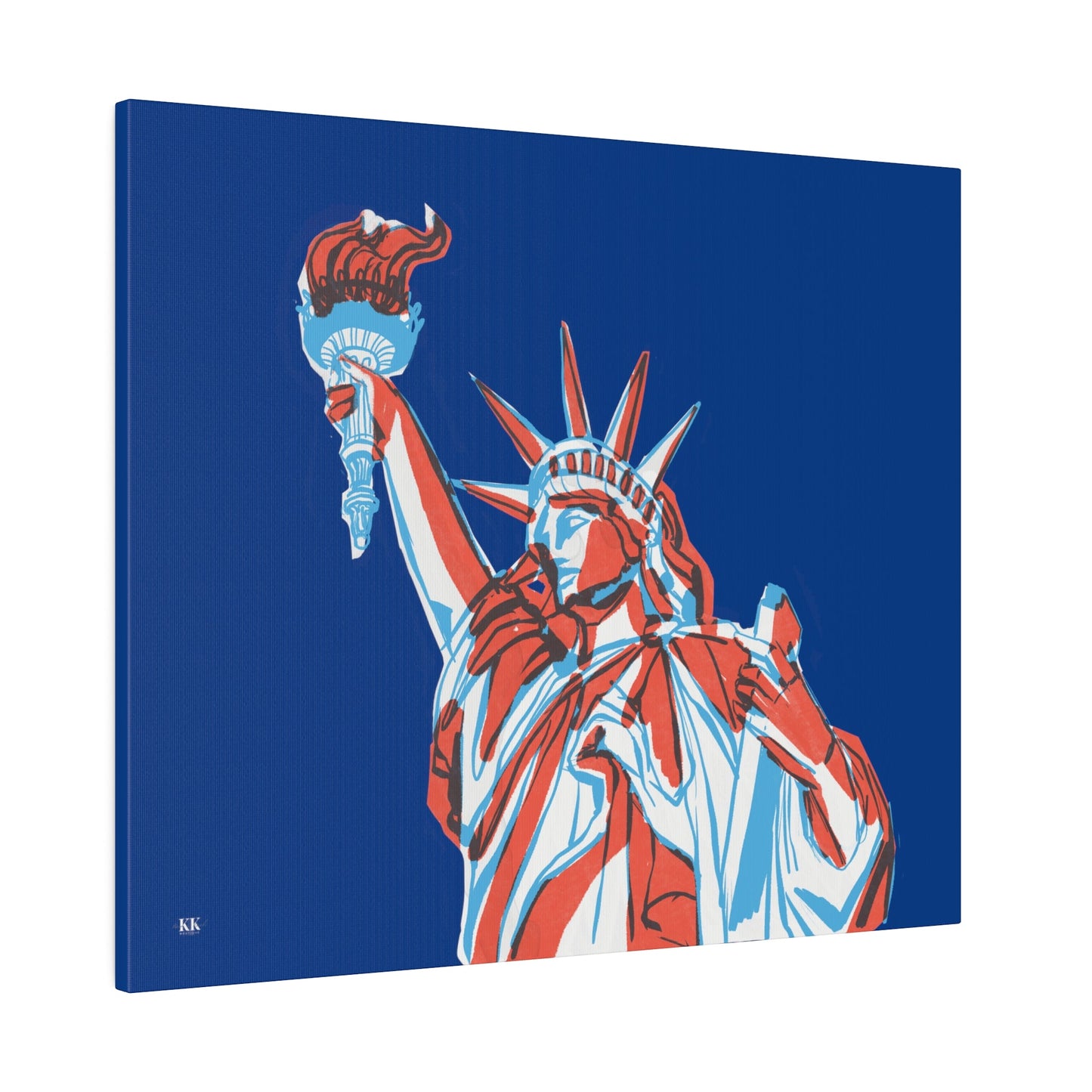 Red, White, And Blue - 4th of July - Lady Liberty - Matte Canvas, Stretched, 0.75"