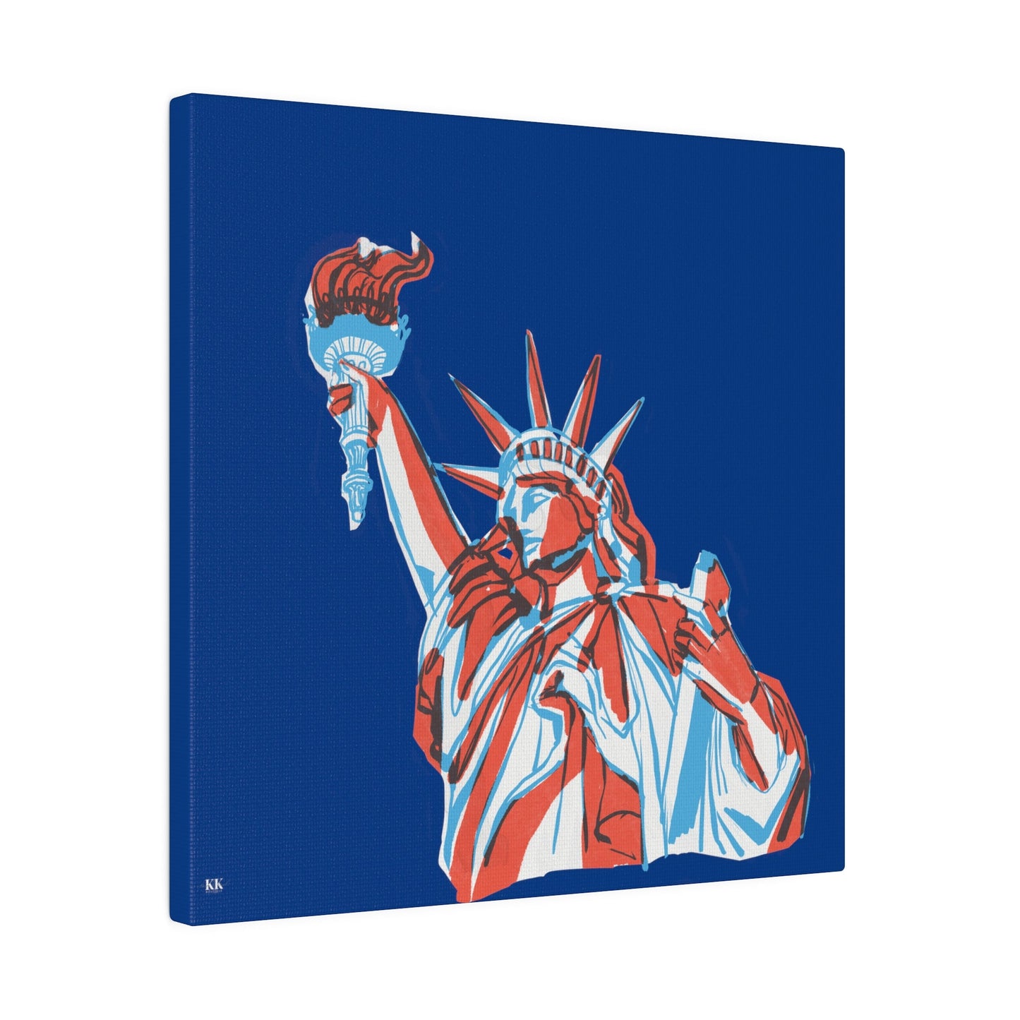 Red, White, And Blue - 4th of July - Lady Liberty - Matte Canvas, Stretched, 0.75"