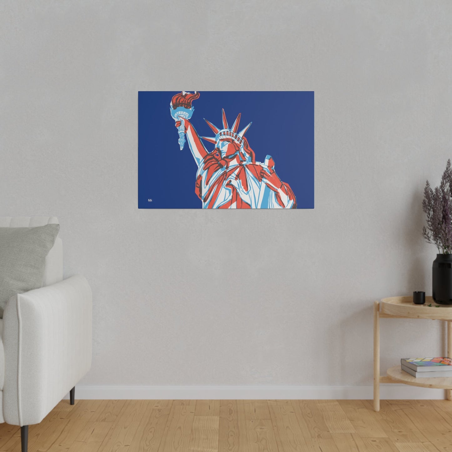 Red, White, And Blue - 4th of July - Lady Liberty - Matte Canvas, Stretched, 0.75"