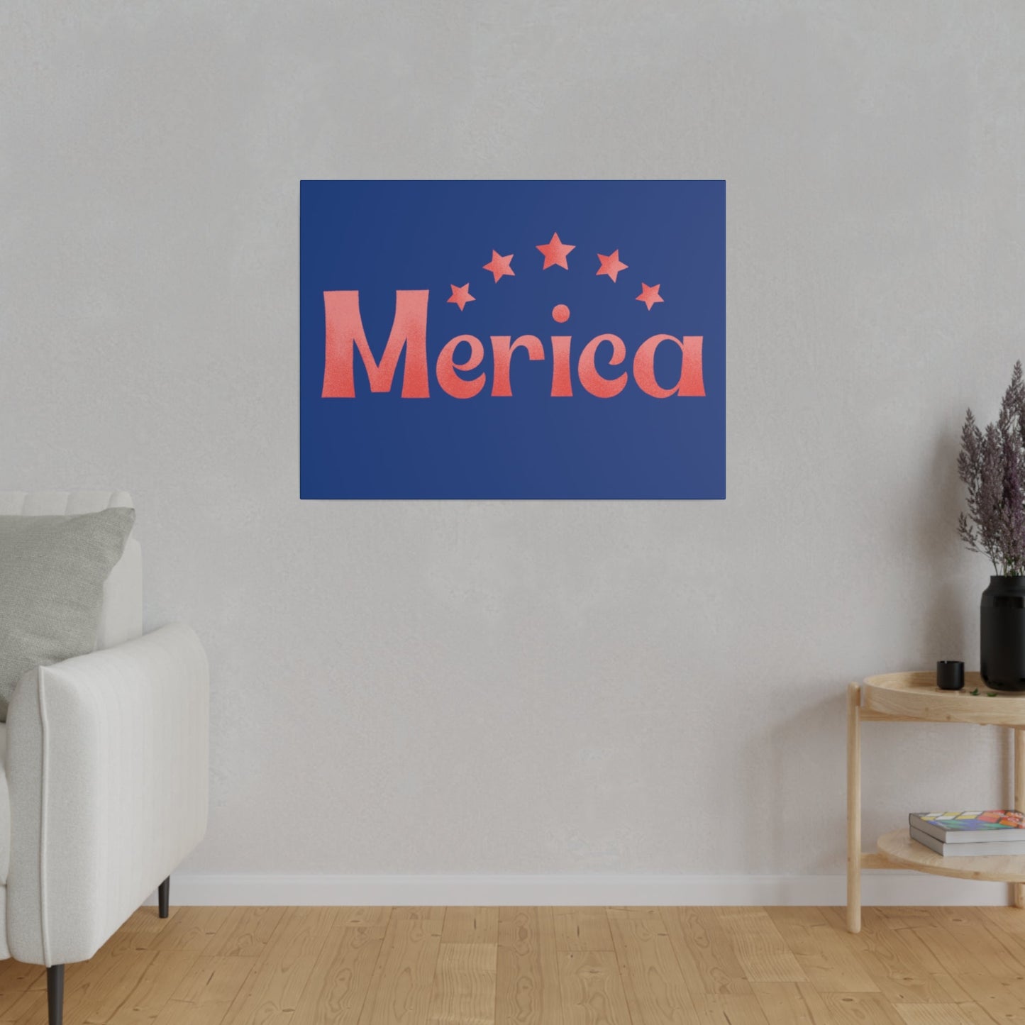 Red, White, And Blue - 4th of July - Merica - Matte Canvas, Stretched, 0.75"