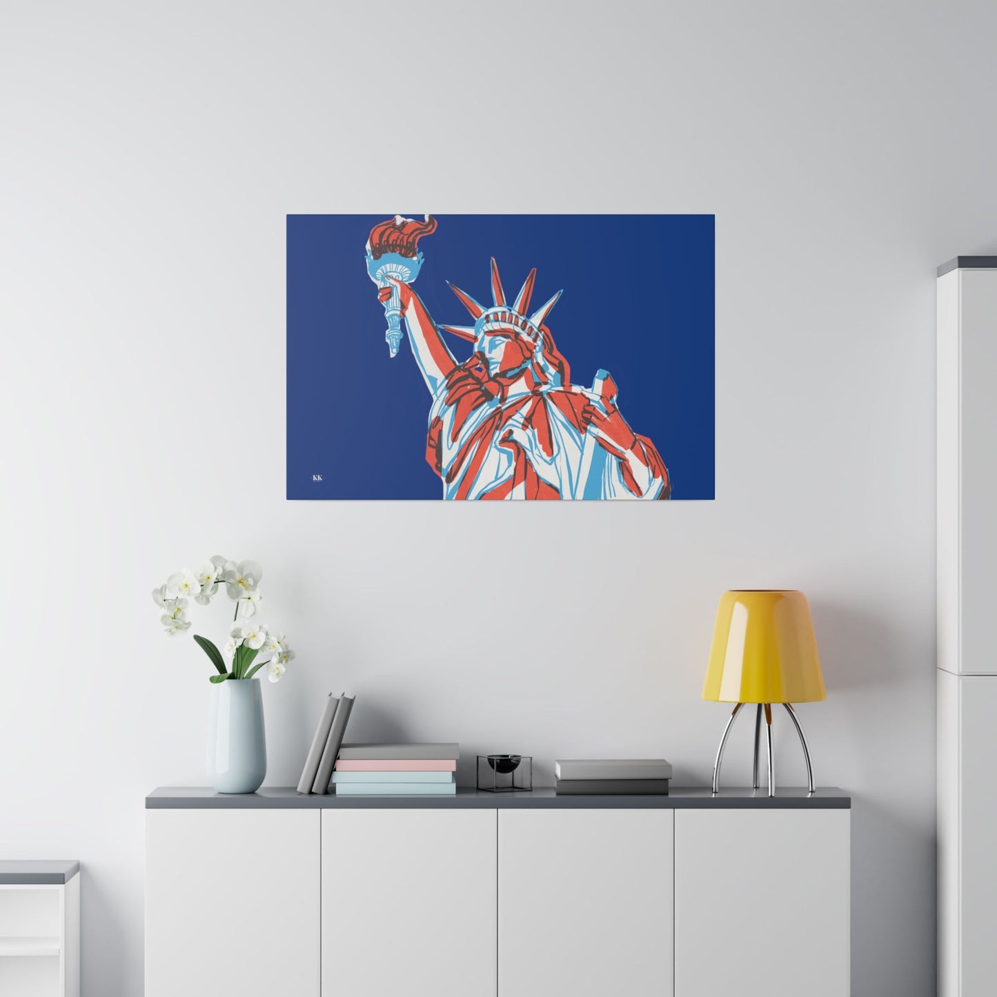 Red, White, And Blue - 4th of July - Lady Liberty - Matte Canvas, Stretched, 0.75"