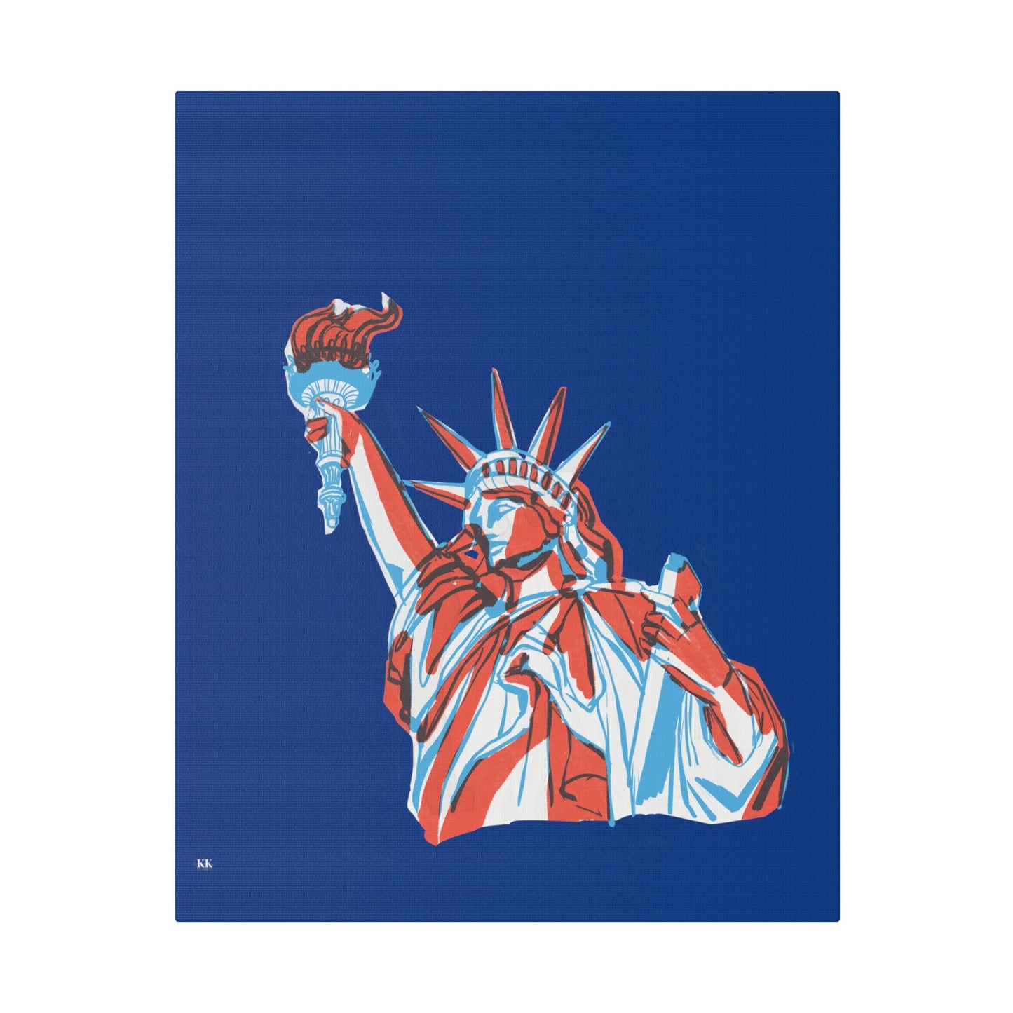 Red, White, And Blue - 4th of July - Lady Liberty - Matte Canvas, Stretched, 0.75"