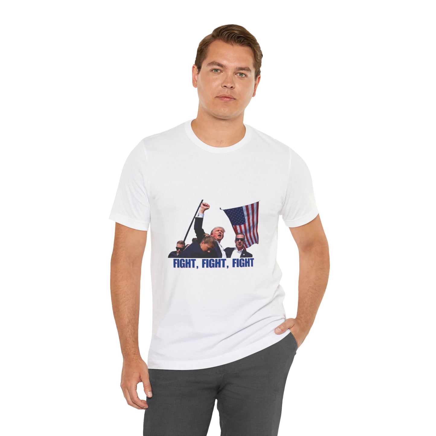 FIGHT FIGHT FIGHT - Trump Unisex Jersey Short Sleeve Tee