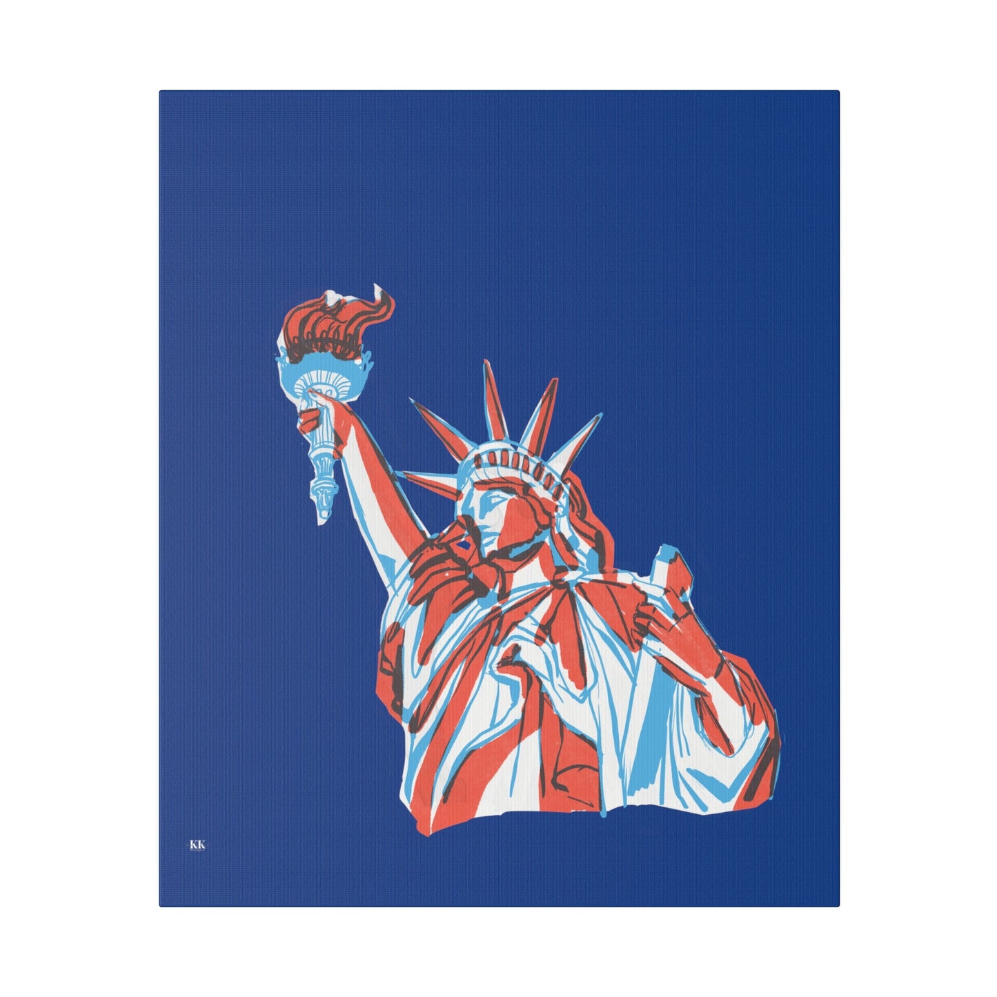 Red, White, And Blue - 4th of July - Lady Liberty - Matte Canvas, Stretched, 0.75"