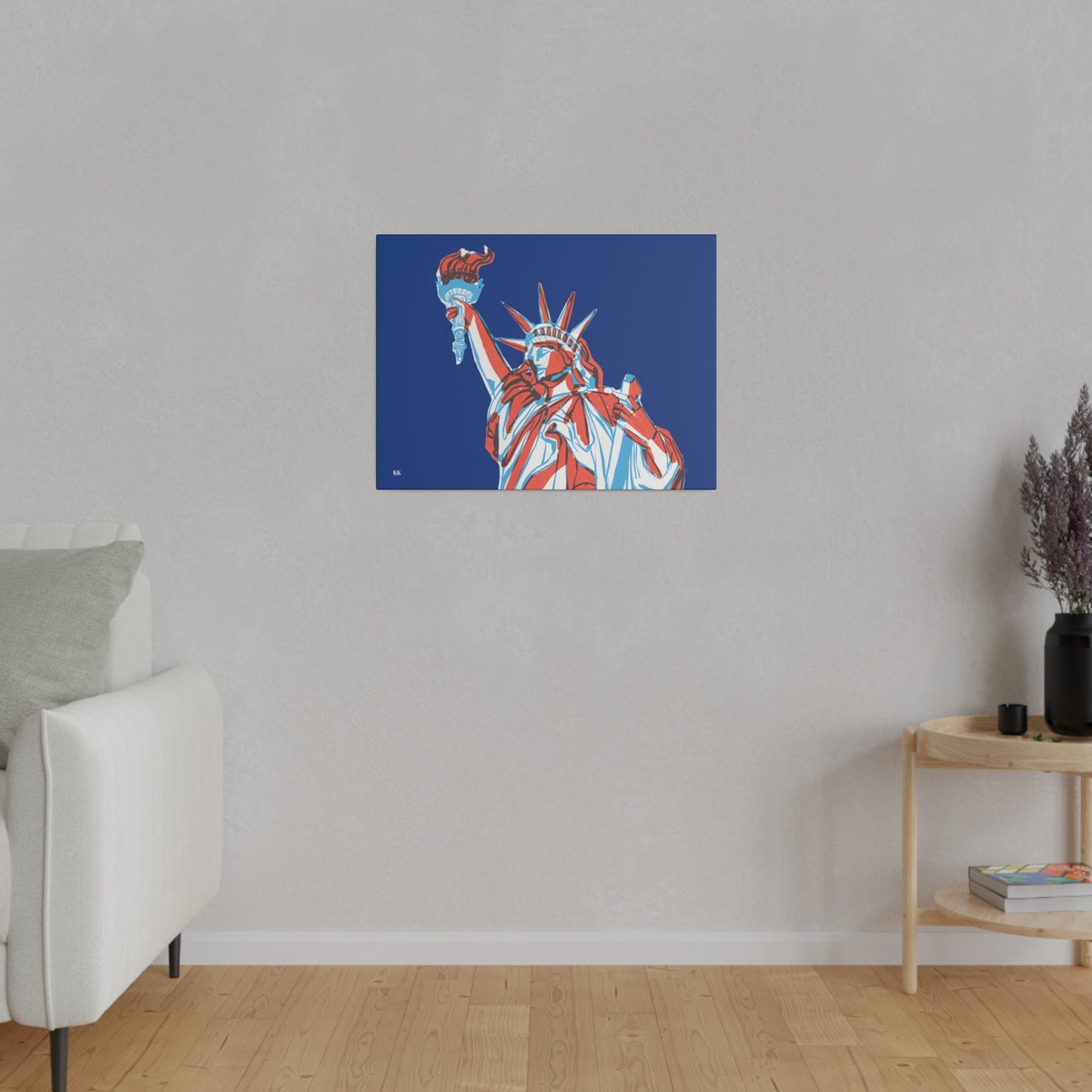 Red, White, And Blue - 4th of July - Lady Liberty - Matte Canvas, Stretched, 0.75"