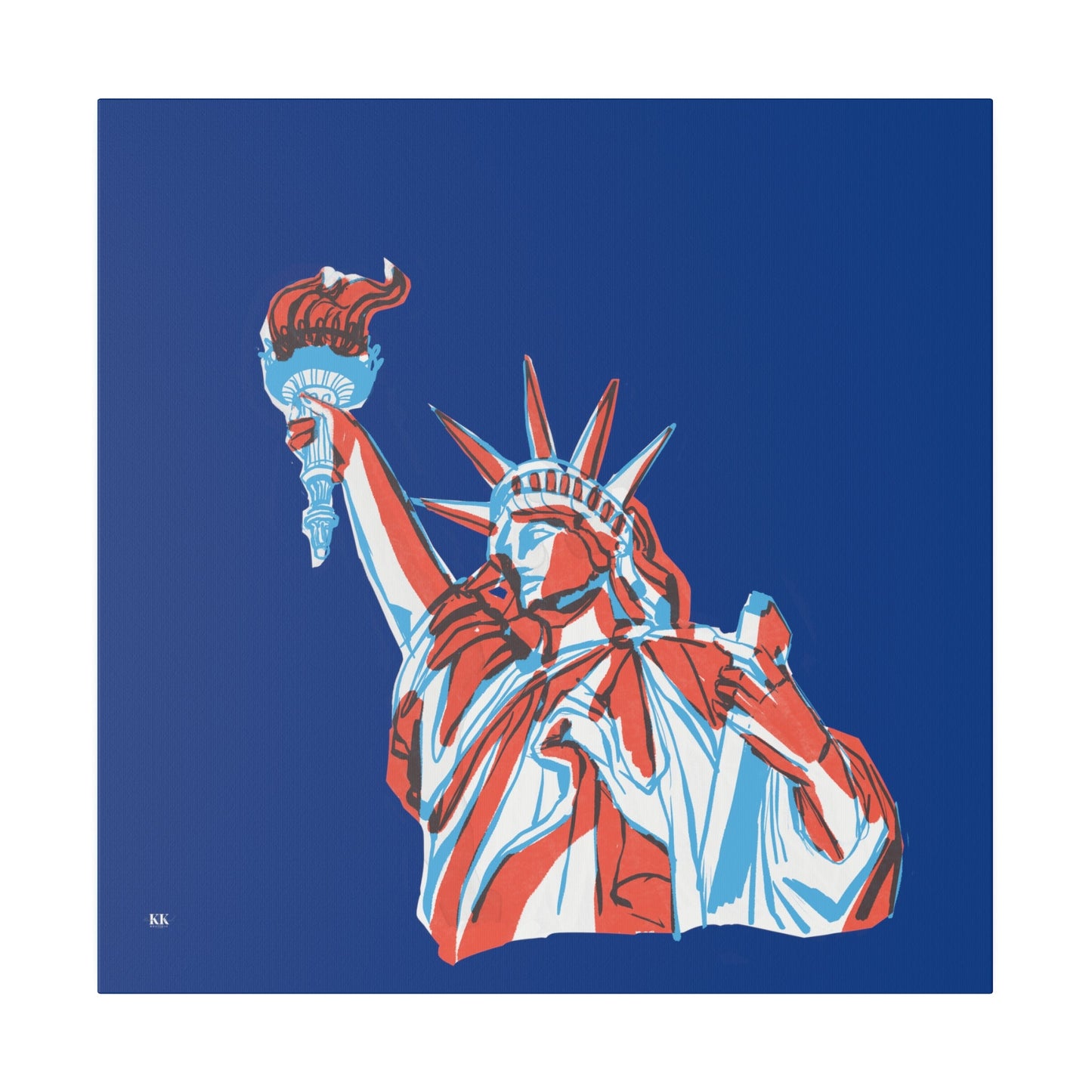 Red, White, And Blue - 4th of July - Lady Liberty - Matte Canvas, Stretched, 0.75"