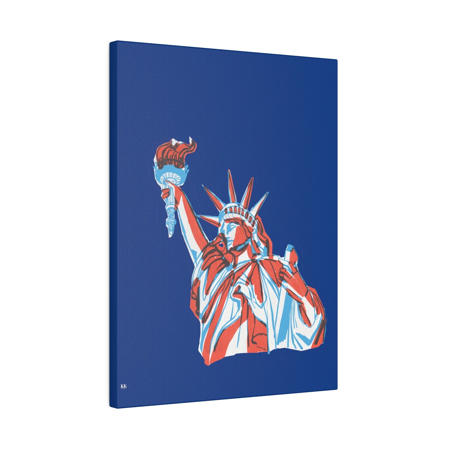 Red, White, And Blue - 4th of July - Lady Liberty - Matte Canvas, Stretched, 0.75"