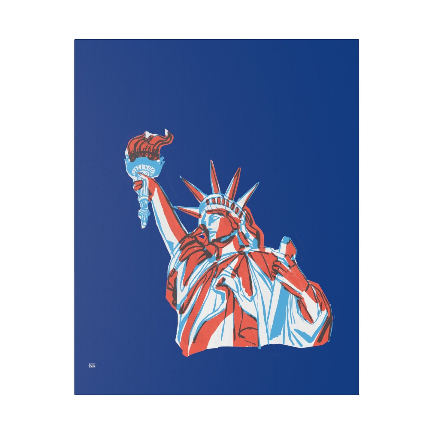 Red, White, And Blue - 4th of July - Lady Liberty - Matte Canvas, Stretched, 0.75"