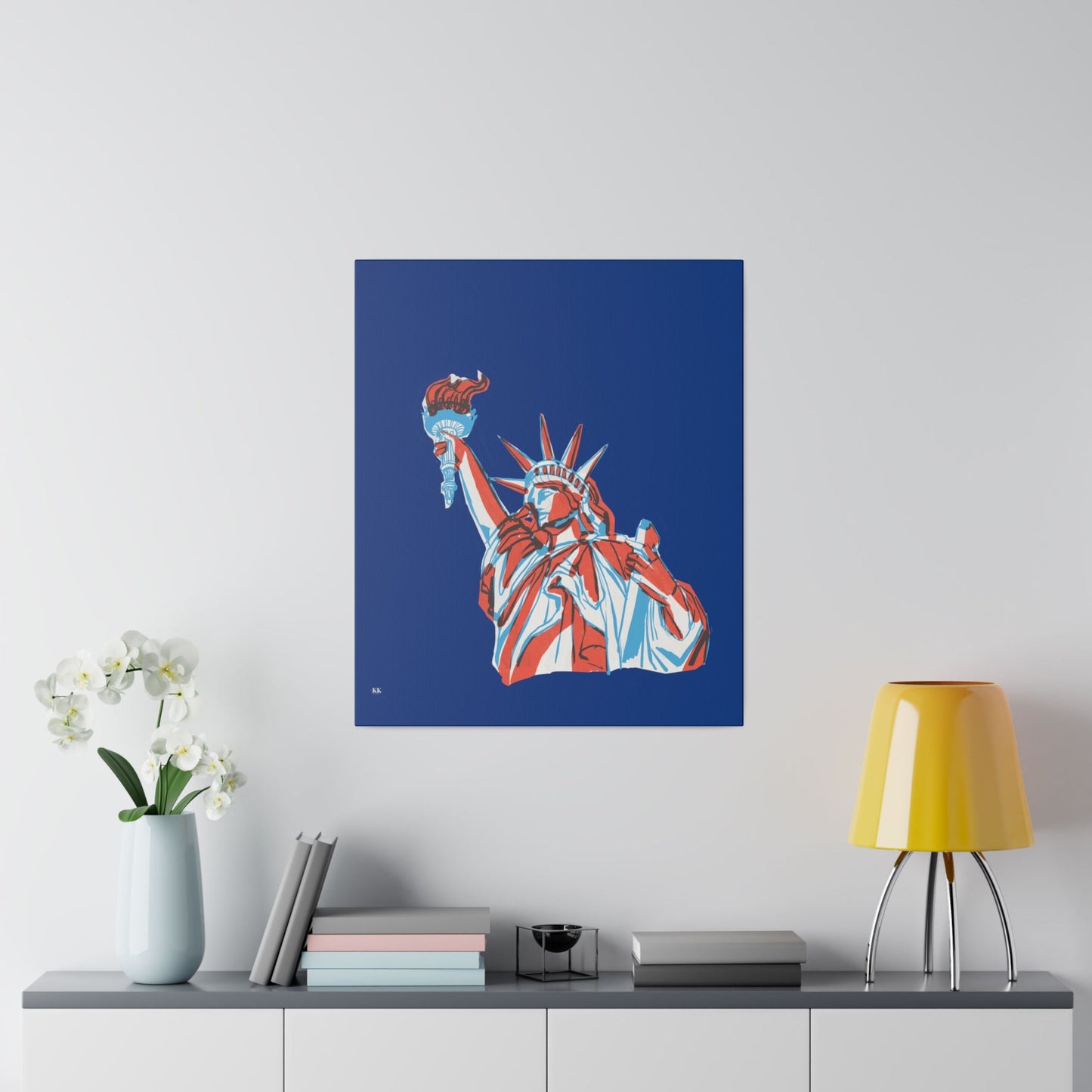 Red, White, And Blue - 4th of July - Lady Liberty - Matte Canvas, Stretched, 0.75"