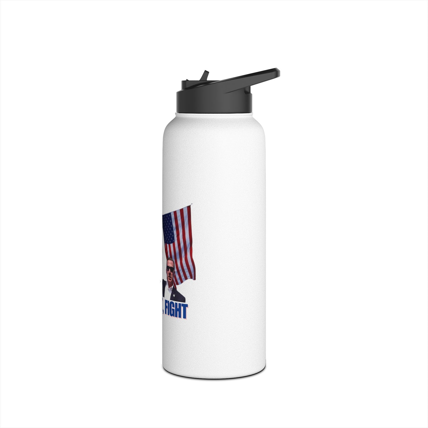 FIGHT FIGHT FIGHT - Trump Stainless Steel Water Bottle, Standard Lid