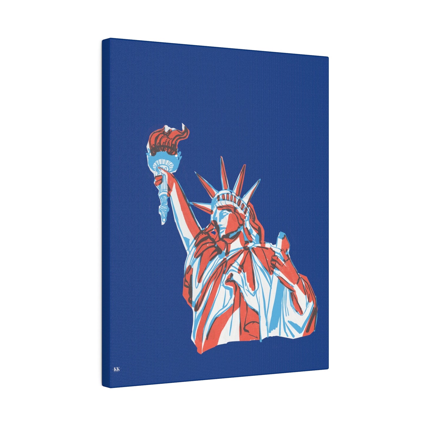 Red, White, And Blue - 4th of July - Lady Liberty - Matte Canvas, Stretched, 0.75"