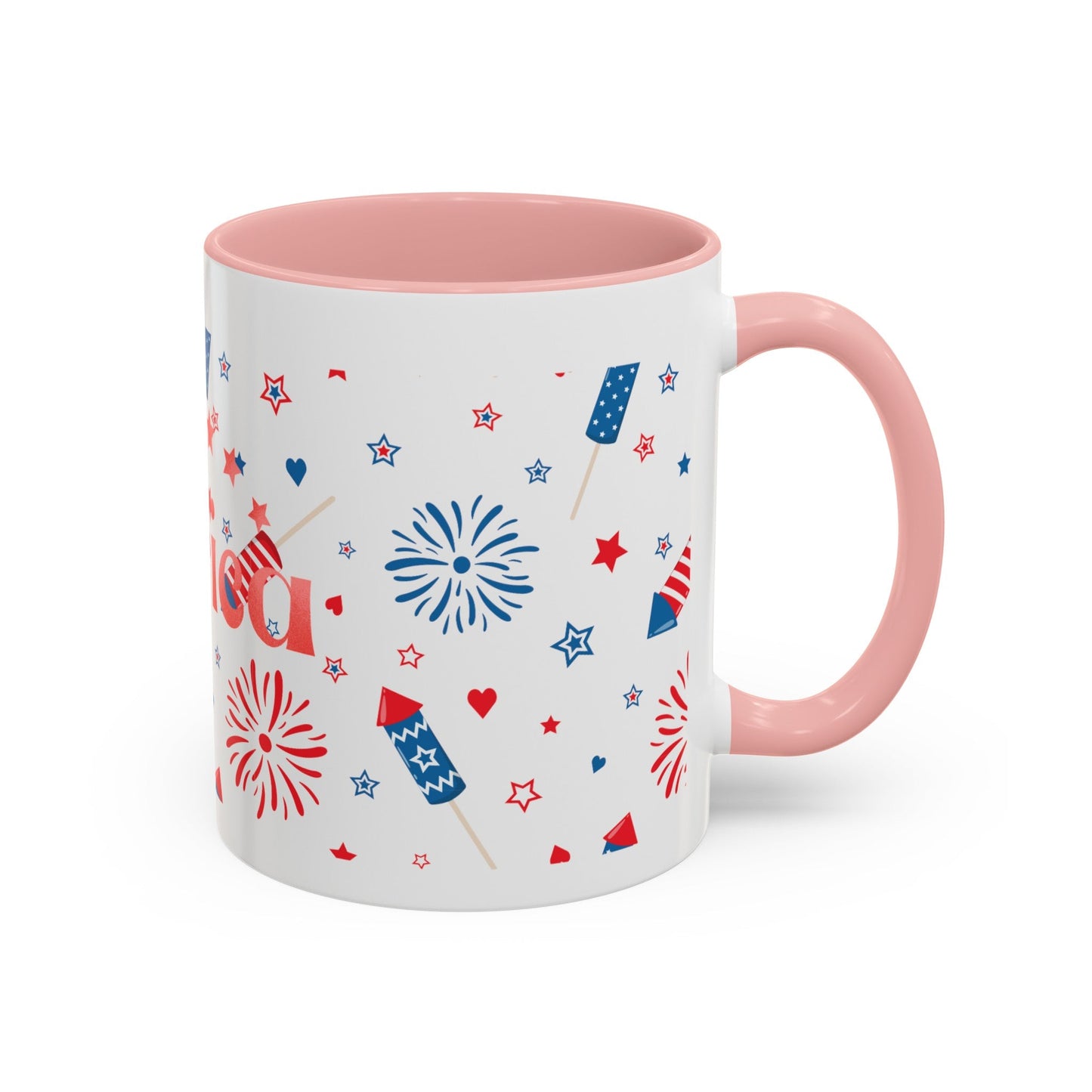 Red, White, And Blue - 4th of July - Merica Coffee Mug (11, 15oz)