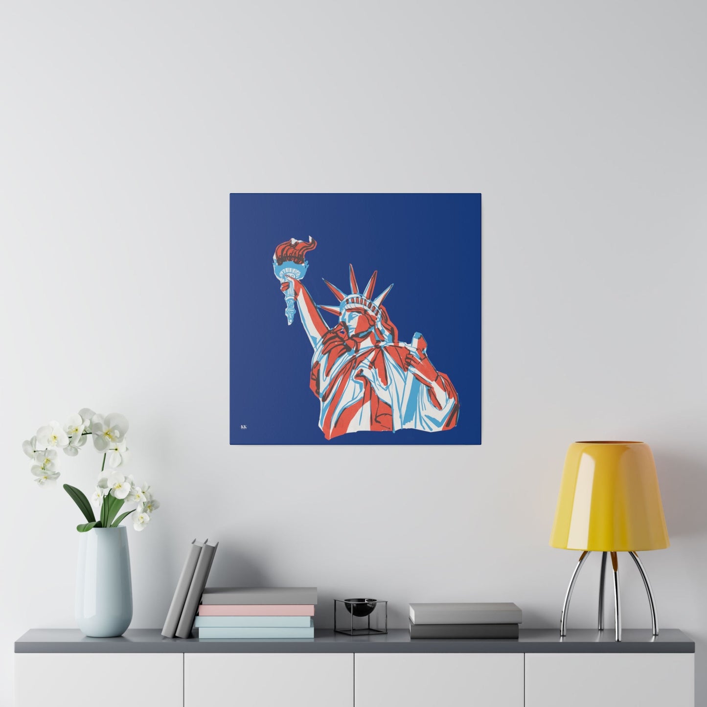 Red, White, And Blue - 4th of July - Lady Liberty - Matte Canvas, Stretched, 0.75"