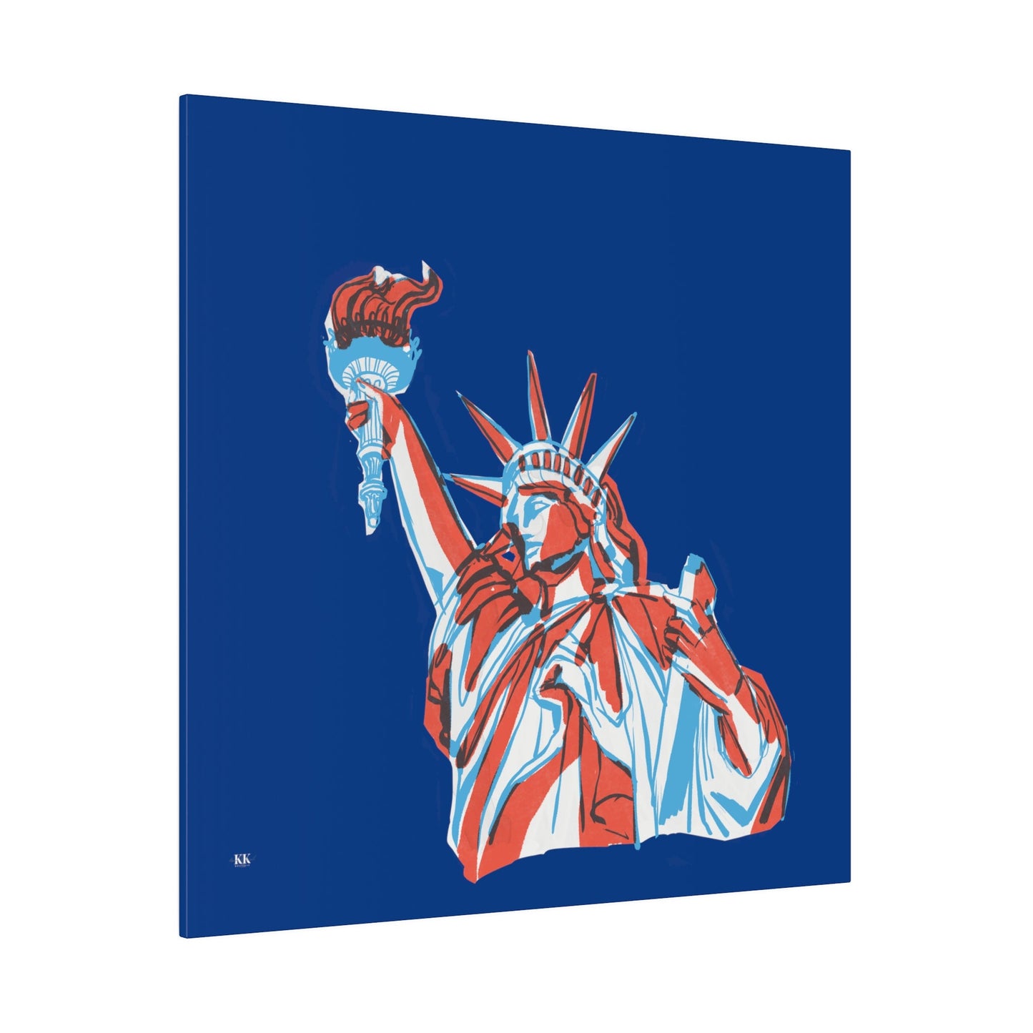 Red, White, And Blue - 4th of July - Lady Liberty - Matte Canvas, Stretched, 0.75"