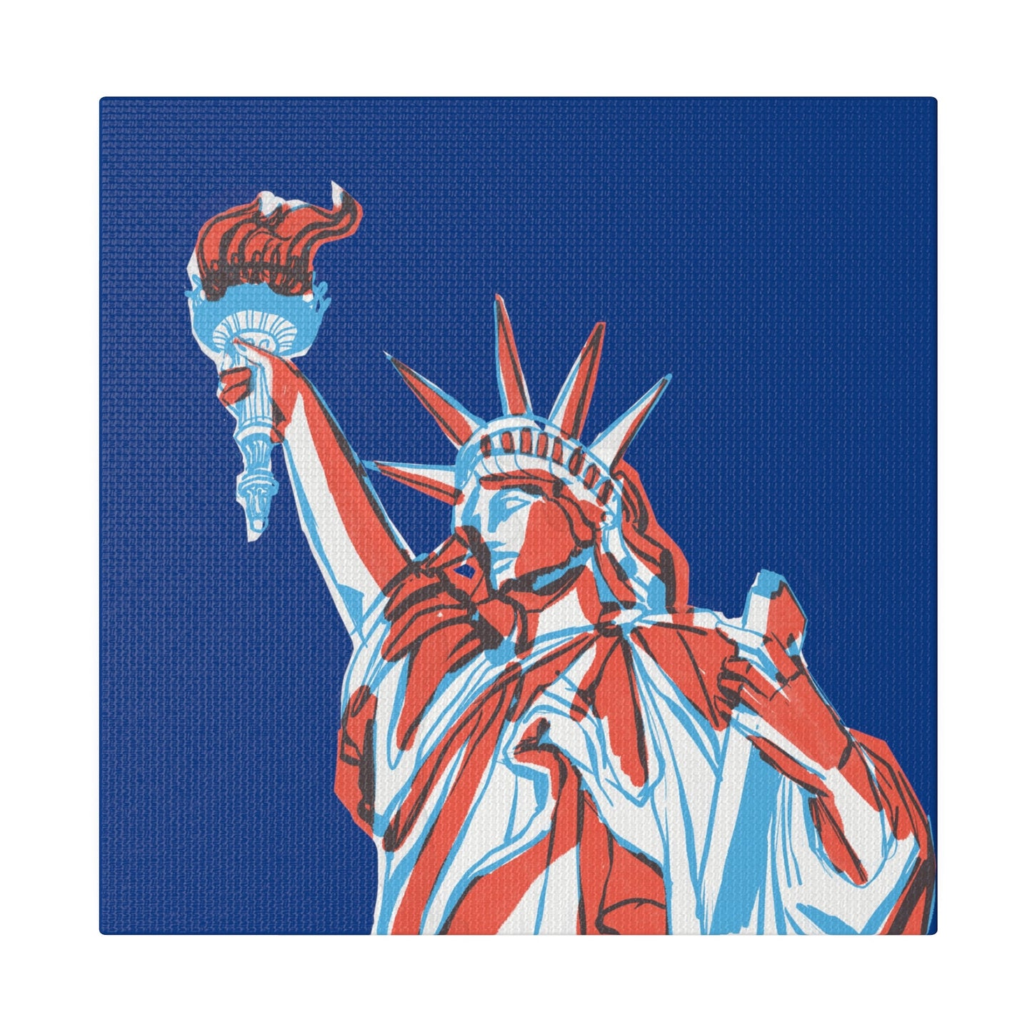 Red, White, And Blue - 4th of July - Lady Liberty - Matte Canvas, Stretched, 0.75"