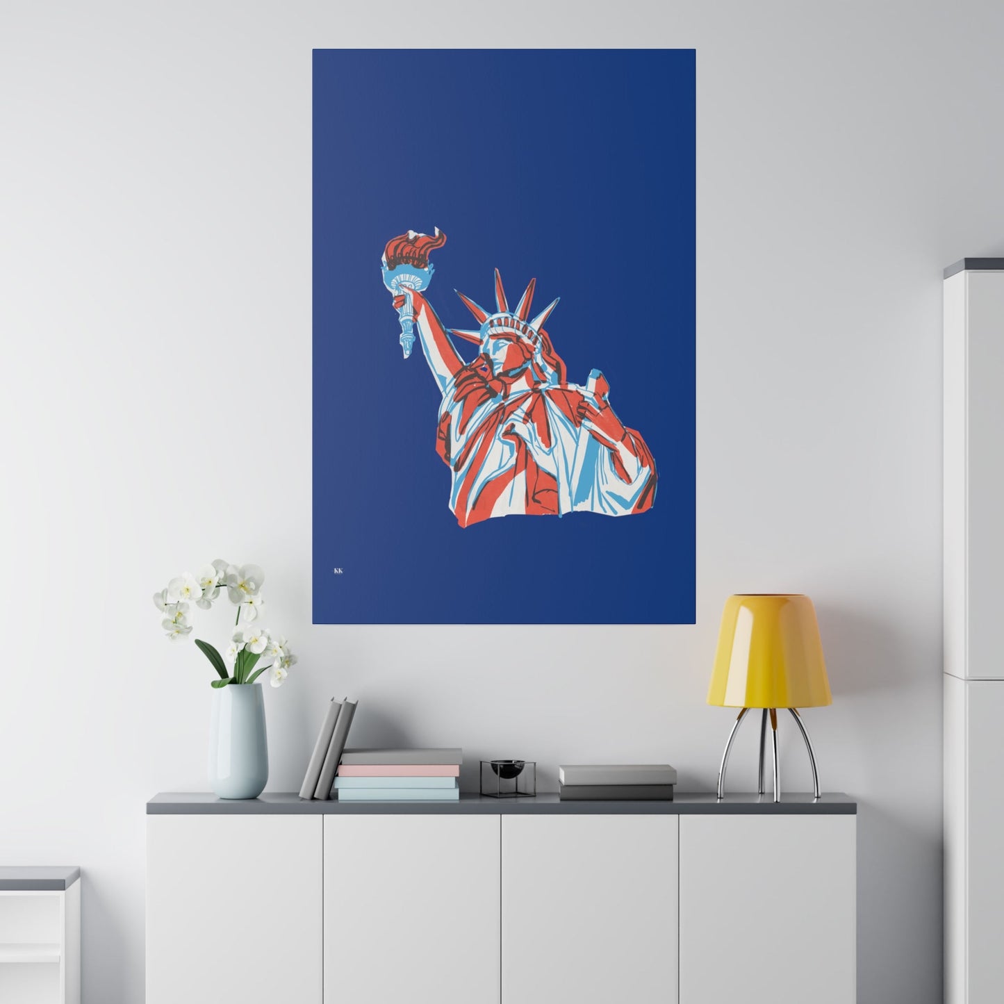 Red, White, And Blue - 4th of July - Lady Liberty - Matte Canvas, Stretched, 0.75"