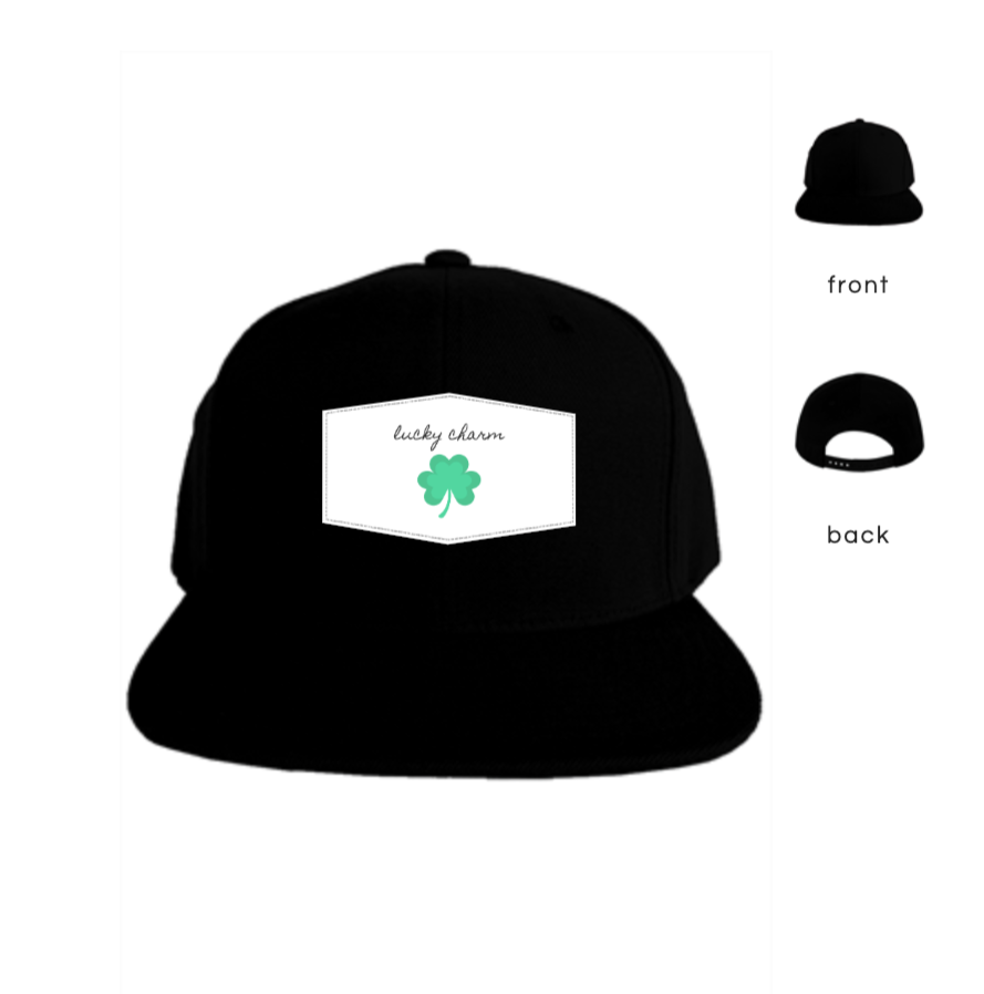 Lucky Charm Shamrock Embroidered Patch premium snapback